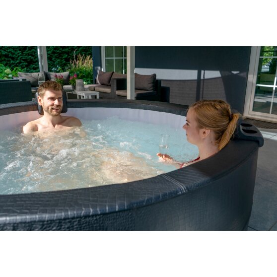 EXIT head rest and cup holder set for the Leather Premium spa