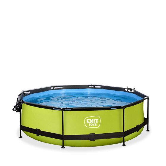 Piscina EXIT Lime &oslash;300x76cm con bomba de depuraci&oacute;n y c&uacute;pula, color verde