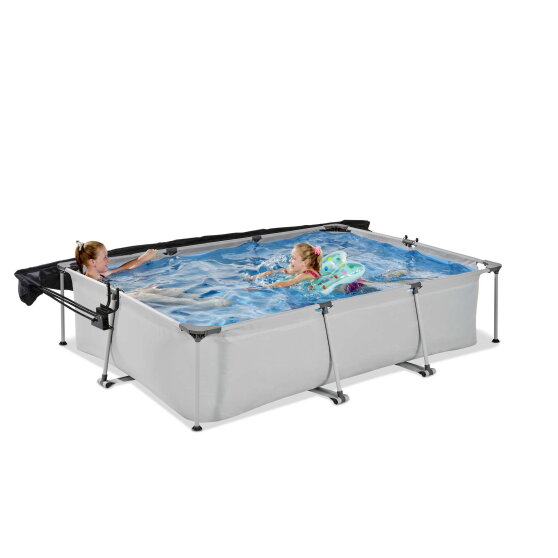 Piscina EXIT Soft Grey 300x200x65cm con bomba de depuraci&oacute;n y toldo, color gris