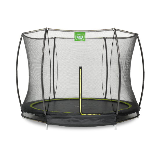 Cama elástica enterrada EXIT Silhouette ø305cm con red de seguridad, color negro
