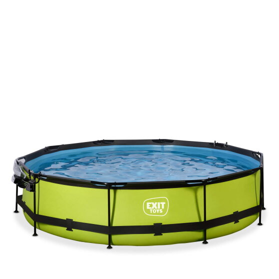 Piscina EXIT Lime &oslash;360x76cm con bomba de depuraci&oacute;n y c&uacute;pula, color verde