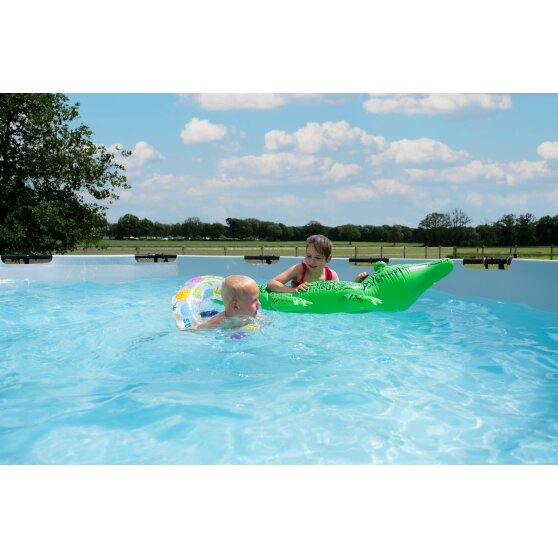 EXIT Black Leather pool ø450x122cm with filter pump - black
