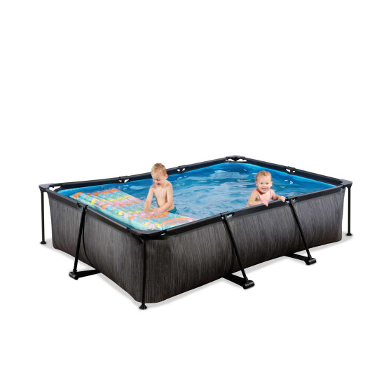Piscina EXIT Black Wood 300x200x65cm con bomba de depuraci&oacute;n, color negro