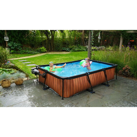 Piscina EXIT Lime 300x200x65cm con bomba de depuración, color verde