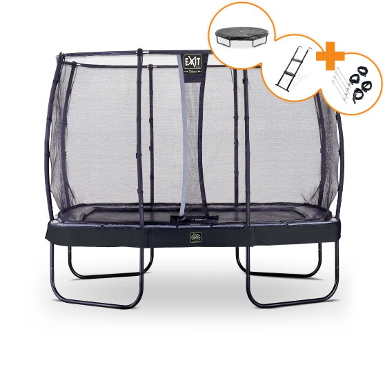 Cama elástica EXIT Elegant Premium conjunto completo 214x366cm, color negro