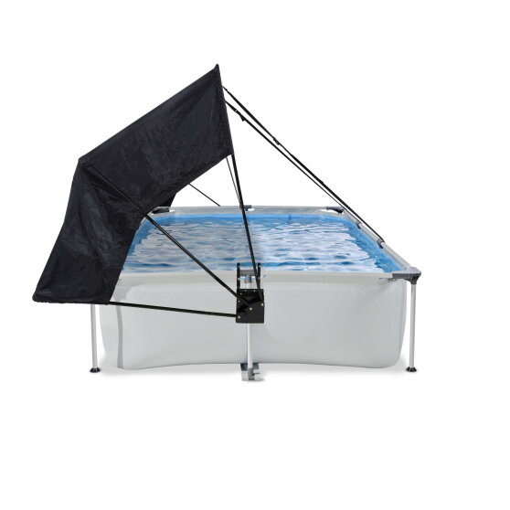 Piscina EXIT Soft Grey 300x200x65cm con bomba de depuraci&oacute;n y toldo, color gris