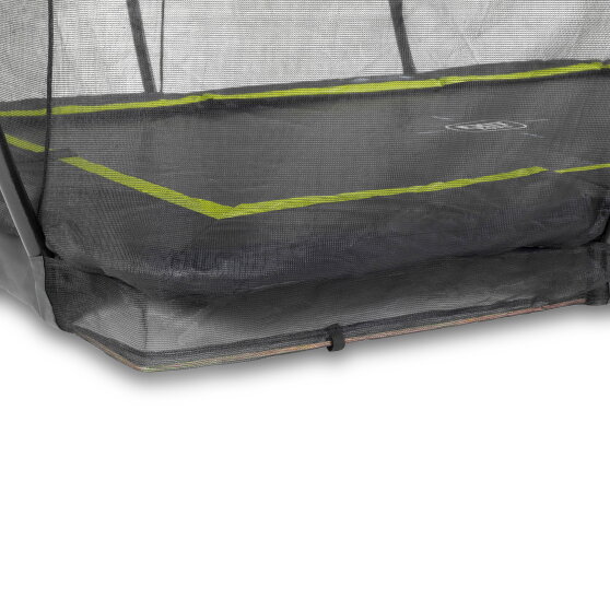 Cama elástica enterrada EXIT Silhouette 214x305cm con red de seguridad, color negro