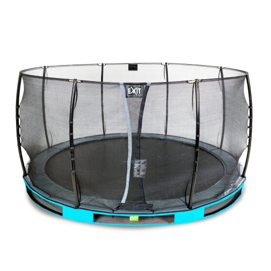 EXIT Elegant ground trampoline ø427cm with Economy safety net - blue