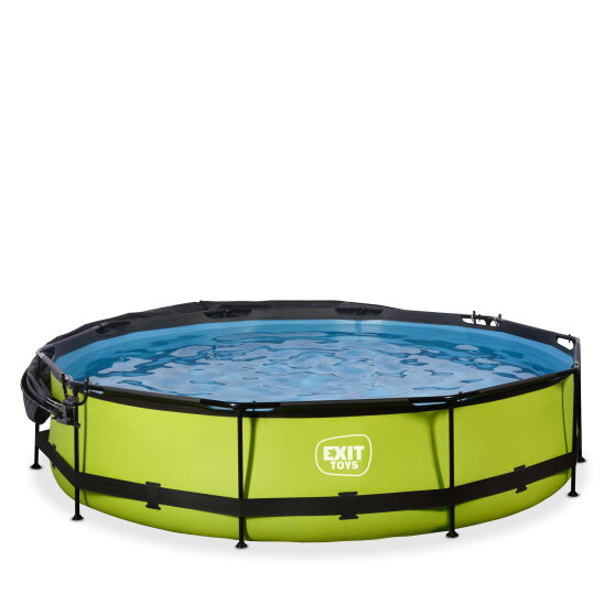 Piscina EXIT Lime &oslash;360x76cm con bomba de depuraci&oacute;n y toldo, color verde