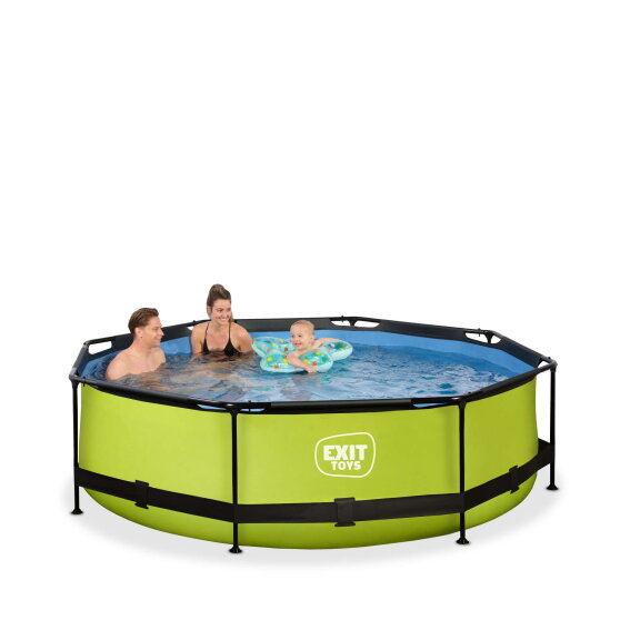 Piscina EXIT Lime ø300x76cm con bomba de depuración, color verde