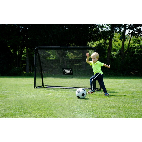 Portería de fútbol de acero EXIT Maestro 180x120cm, color negro