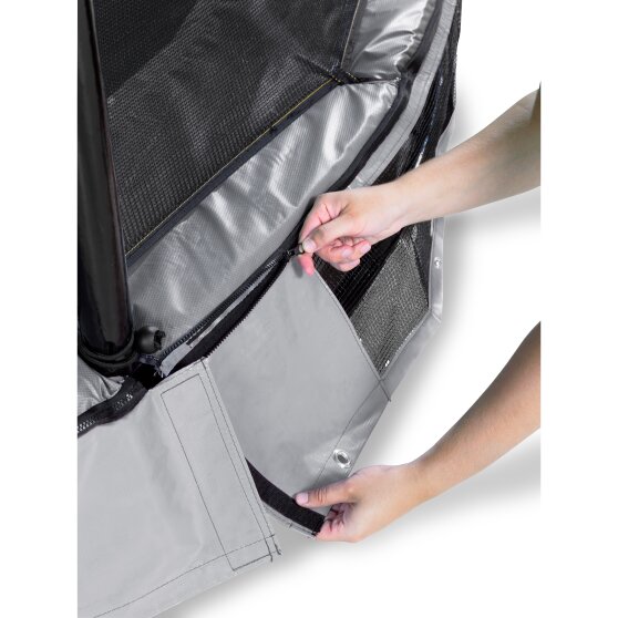 EXIT Elegant ground trampoline ø305cm with Economy safety net - grey