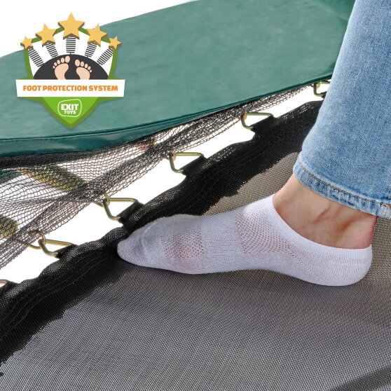 EXIT Allure Classic ground trampoline 214x366cm - green