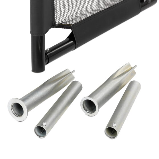 Portería de fútbol de acero EXIT Maestro 180x120cm, color negro