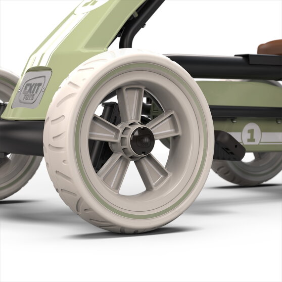 EXIT Foxy kart con remolque para niños verde | a partir de 2 años