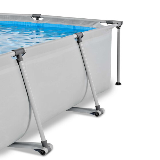Piscina EXIT Soft Grey 300x200x65cm con bomba de depuración, color gris