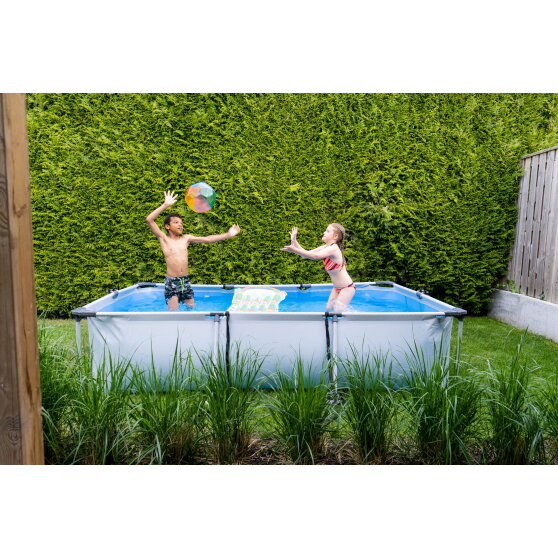 Piscina EXIT Soft Grey 300x200x65cm con bomba de depuración, color gris