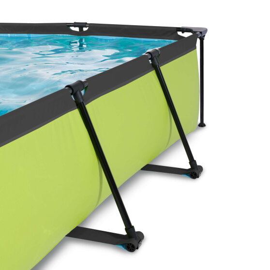 Piscina EXIT Lime 220x150x65cm con bomba de depuración, color verde
