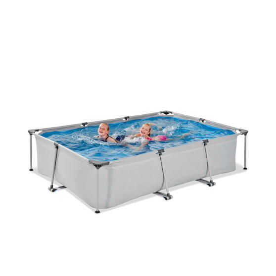 Piscina EXIT Soft Grey 300x200x65cm con bomba de depuración, color gris