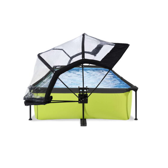Piscina EXIT Lime 300x200x65cm con bomba de depuraci&oacute;n y c&uacute;pula, color verde