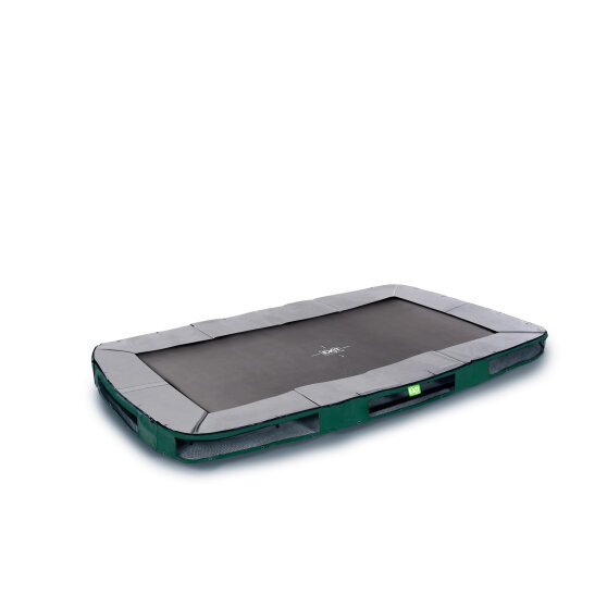 Cama elástica EXIT Elegant deportiva enterrada 214x366cm, color verde