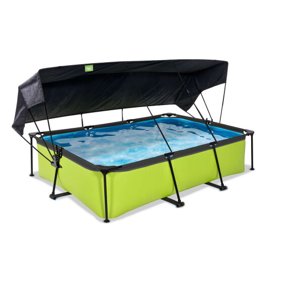 Piscina EXIT Lime 300x200x65cm con bomba de depuraci&oacute;n y toldo, color verde
