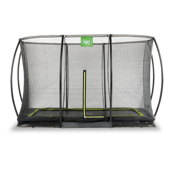 Cama elástica enterrada EXIT Silhouette 244x366cm con red de seguridad, color negro