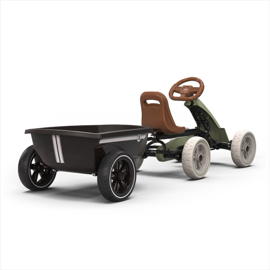EXIT Foxy kart con remolque para niños verde | a partir de 2 años