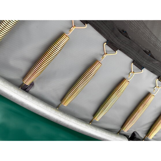 Cama elástica enterrada deportiva EXIT Elegant Premium 214x366cm, color verde