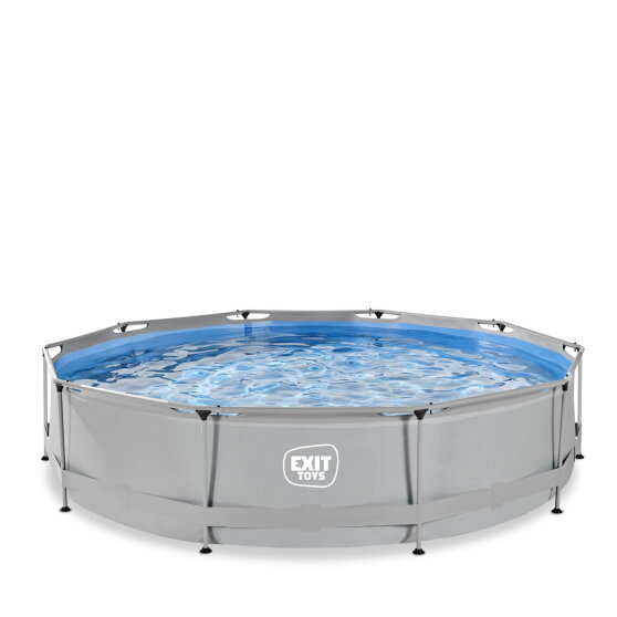 Piscina EXIT Soft Grey &oslash;360x76cm con bomba de depuraci&oacute;n, color gris