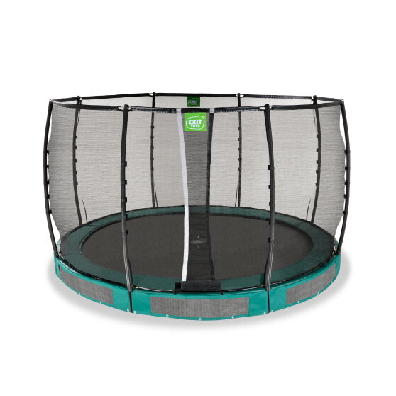 Cama elástica EXIT Allure Premium enterrada ø366cm, color verde
