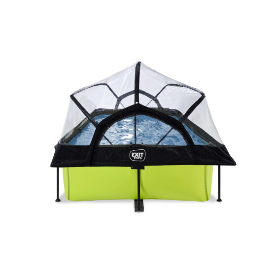 Piscina EXIT Lime 220x150x65cm con bomba de depuración y cúpula, color verde
