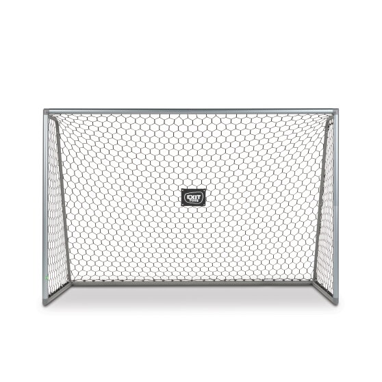 Portería de fútbol de aluminio EXIT Scala 300x200cm, color plata mate