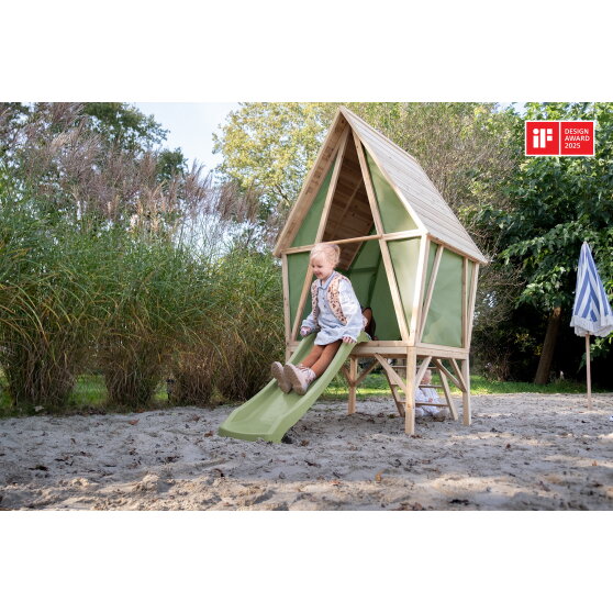 Casita infantil Yuki 300 con tobog&aacute;n de EXIT Toys