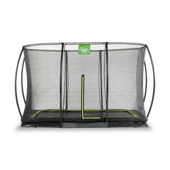 Cama elástica enterrada EXIT Silhouette 214x305cm con red de seguridad, color negro