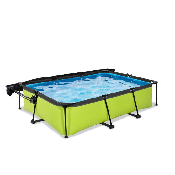 Piscina EXIT Lime 300x200x65cm con bomba de depuraci&oacute;n y toldo, color verde