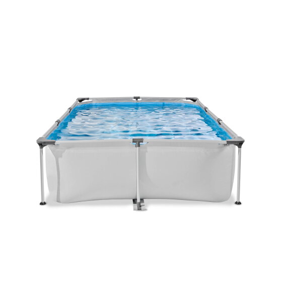 Piscina EXIT Soft Grey 300x200x65cm con bomba de depuración, color gris