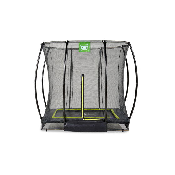Cama elástica enterrada EXIT Silhouette 153x214cm con red de seguridad, color negro