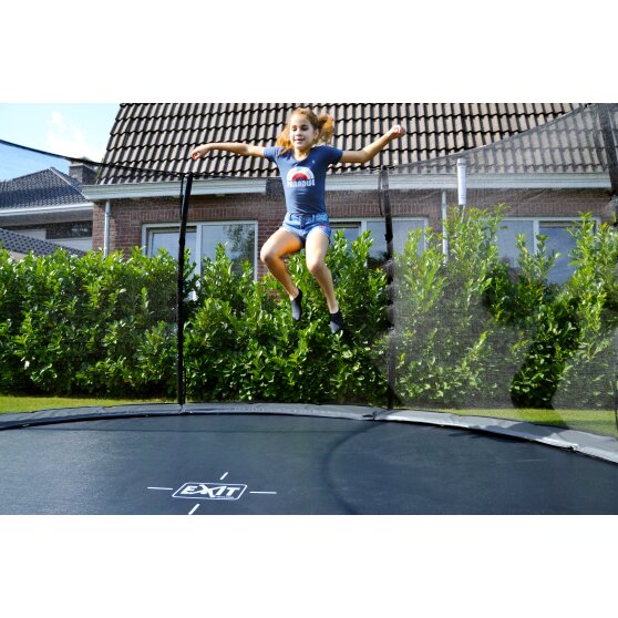 EXIT Elegant ground trampoline ø305cm with Economy safety net - green