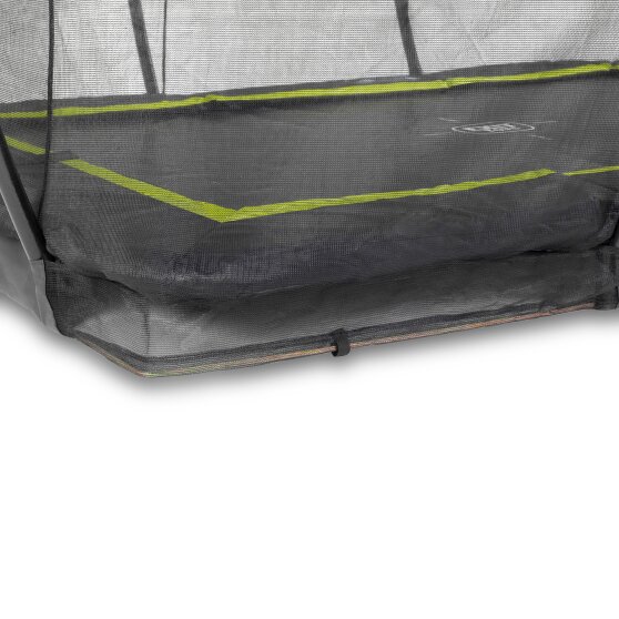 EXIT Silhouette ground trampoline 244x366cm with safety net - black