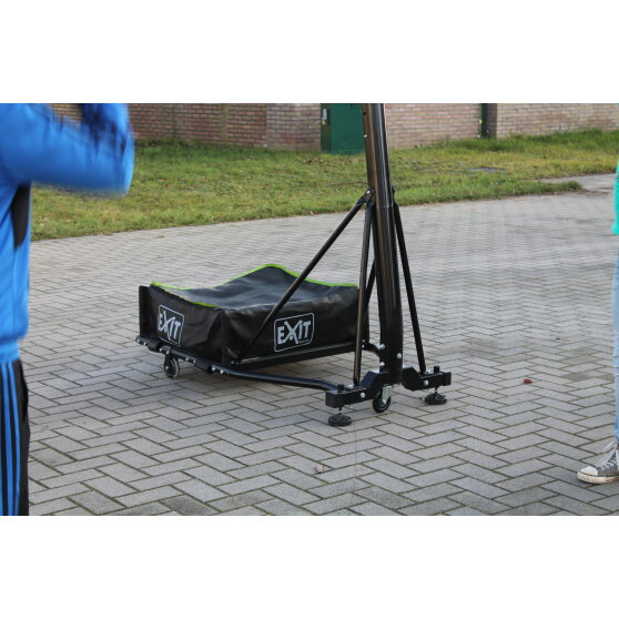 Tablero de baloncesto port&aacute;til con ruedas EXIT Galaxy y aro de volcada, color verde/negro