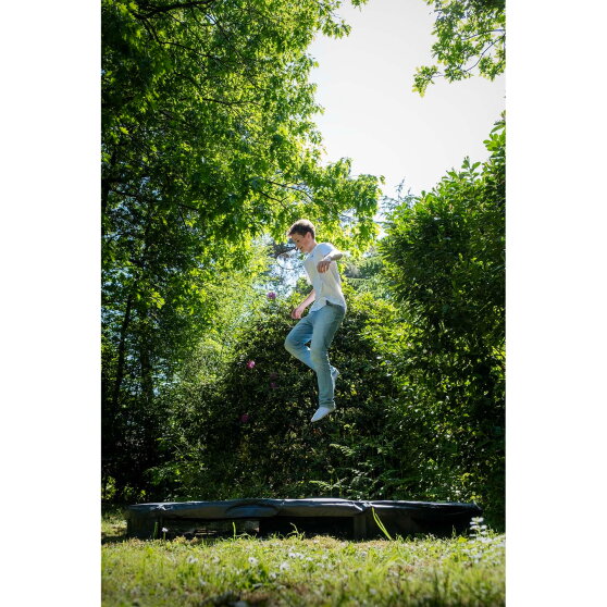 Cama elástica enterrada deportiva EXIT Silhouette ø305cm, color negro