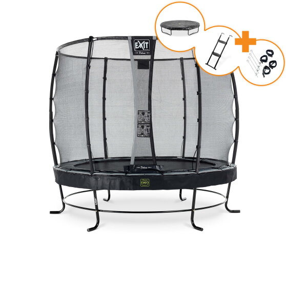 Cama elástica EXIT Elegant Premium conjunto completo ø253cm, color negro