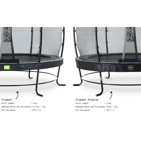 Cama elástica EXIT Elegant Premium conjunto completo ø305cm, color negro