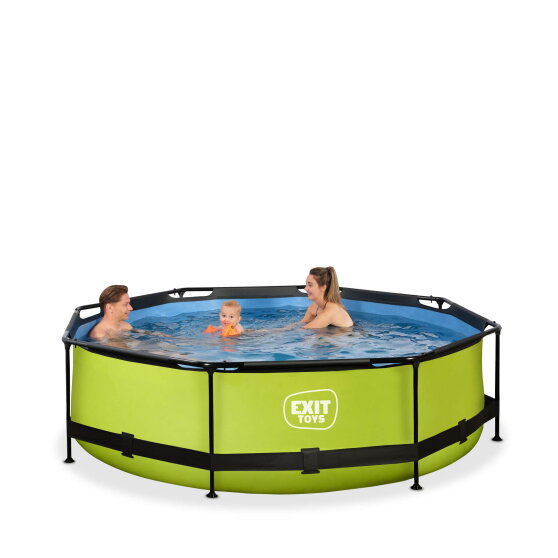 Piscina EXIT Lime ø300x76cm con bomba de depuración, color verde