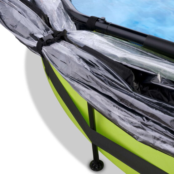 Piscina EXIT Lime &oslash;360x76cm con bomba de depuraci&oacute;n y c&uacute;pula, color verde