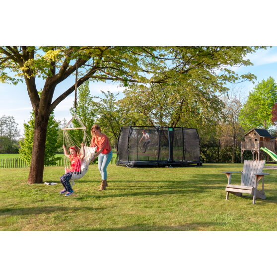 EXIT Allure Classic ground trampoline 214x366cm - green
