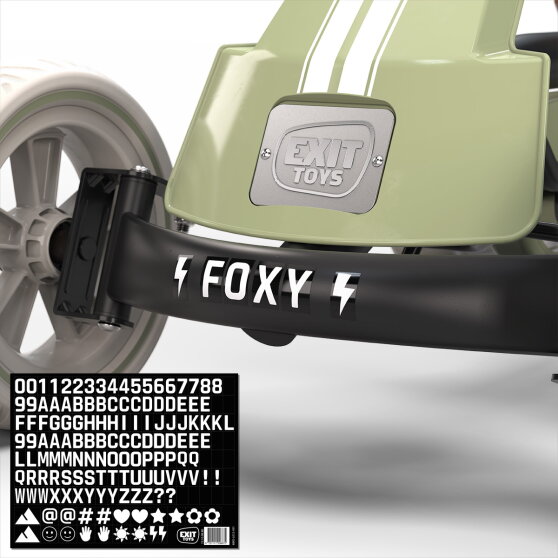 EXIT Foxy kart con remolque para ni&ntilde;os verde | a partir de 2 a&ntilde;os