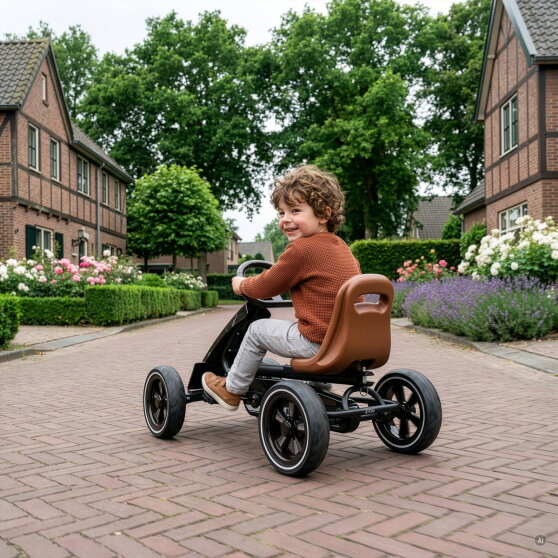 EXIT Foxy kart para niños negro | kart de pedales a partir de 2 años