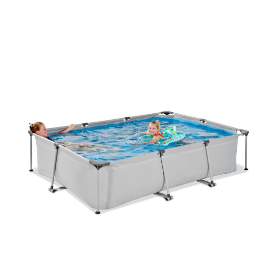 Piscina EXIT Soft Grey 300x200x65cm con bomba de depuración, color gris